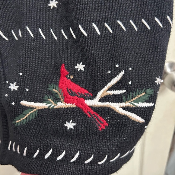 Christopher Banks vintage vest Christmas cardinals embroidered women’s size‎ XL - Picture 6 of 7